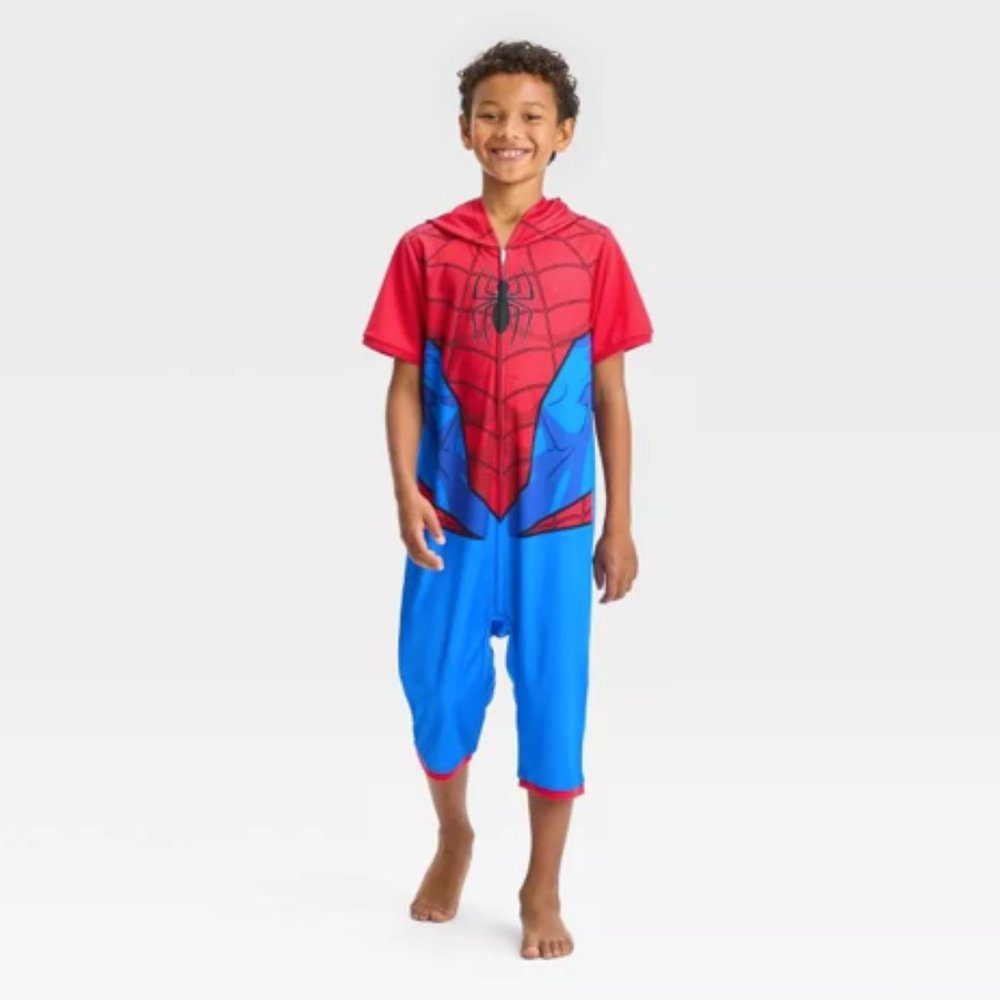 Boys' Marvel Spider-Man Pajama Romper - M